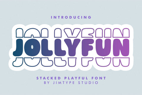 Jollyfun - Stacked Font - Display Font Font Jimtype Studio 