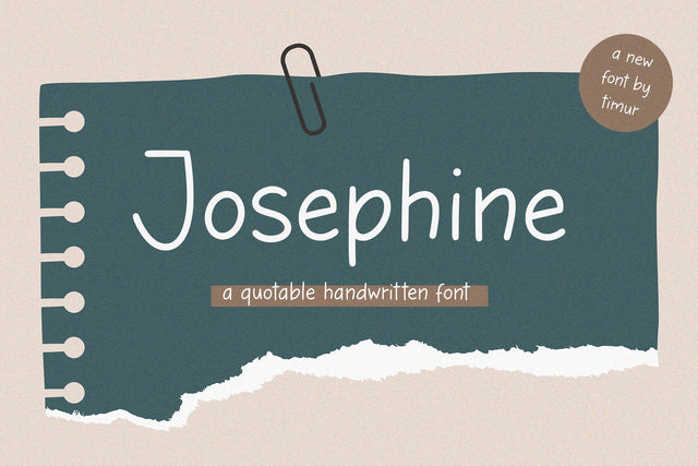 Josephine - Handwritten font Font Timur type 