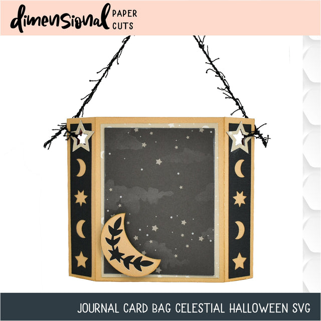 Journal Card Celestial Halloween Gift Bag 3D Paper Dimensional Paper Cuts LLC 