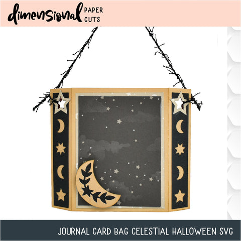 Journal Card Celestial Halloween Gift Bag 3D Paper Dimensional Paper Cuts LLC 