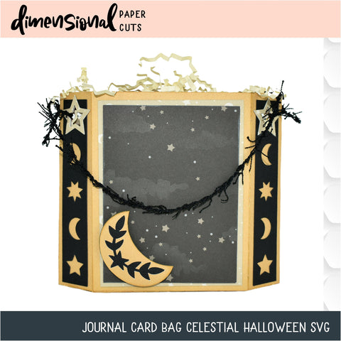 Journal Card Celestial Halloween Gift Bag 3D Paper Dimensional Paper Cuts LLC 