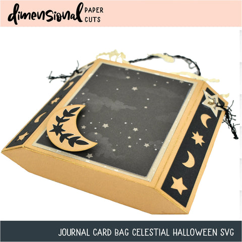 Journal Card Celestial Halloween Gift Bag 3D Paper Dimensional Paper Cuts LLC 