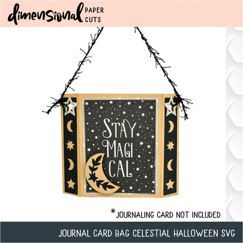 Journal Card Celestial Halloween Gift Bag 3D Paper Dimensional Paper Cuts LLC 