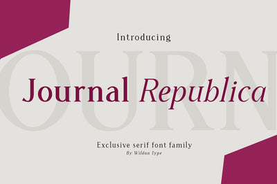 Journal Republica Font Wildan Type 