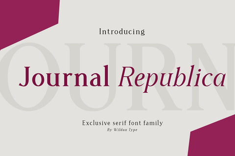 Journal Republica Font Wildan Type 