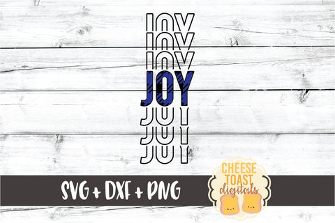Joy - Buffalo Plaid Christmas Mirror Word SVG PNG DXF Cut Files SVG Cheese Toast Digitals 