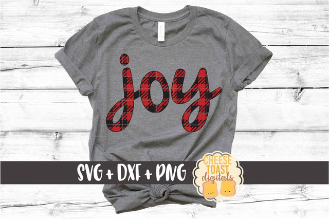 Joy - Buffalo Plaid Christmas SVG PNG DXF Cut Files SVG Cheese Toast Digitals 