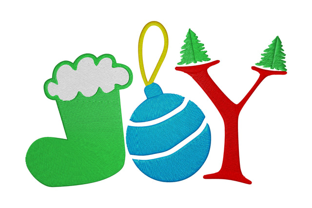 Joy Christmas Embroidery/Applique DESIGNS embroidery-workshop 