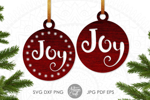 Joy Christmas ornament SVG SVG Artisan Craft SVG 