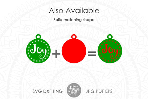 Joy Christmas ornament SVG SVG Artisan Craft SVG 