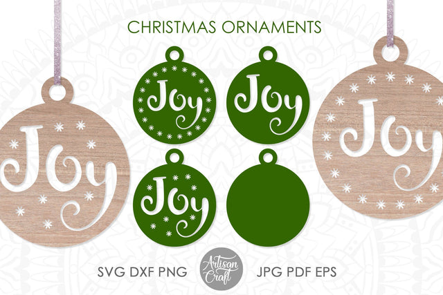 Joy Christmas ornament SVG SVG Artisan Craft SVG 