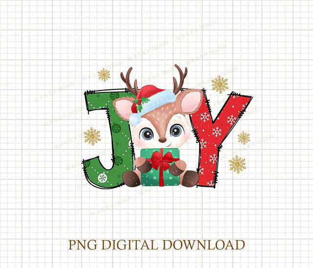 Joy Christmas Reindeer Sublimation, Cute Winter Png, Christmas Png, Christmas Party Png, Christmas Png File, Gnome Coffee Design Sublimation DiamondDesign 
