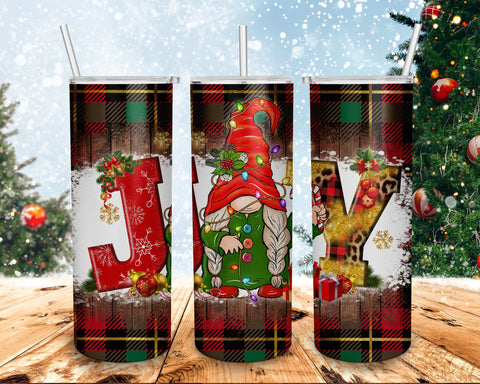 Joy gnome Christmas, 20oz Skinny Tumbler Png, Christmas Tumbler Png, Merry Christmas Png, Digital Download,Merry Christmas Gnome 20oz,,Png Sublimation BOO-design 