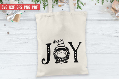 JOY Gnome | Christmas Ornament SVG | Christmas Gnome SVG SVG Irina Ostapenko 