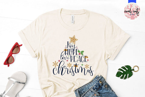 Joy Hope Love Peace Christmas – Christmas SVG EPS DXF PNG Cutting Files SVG CoralCutsSVG 
