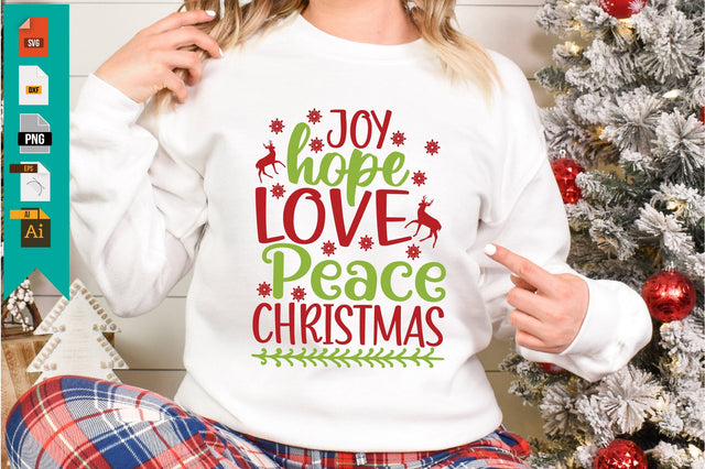 Joy Hope Love Peace Christmas SVG Craftlabsvg24 