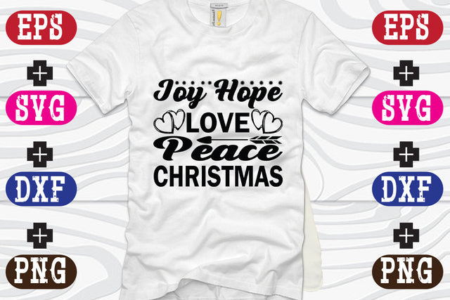 Joy Hope Love Peace Christmas SVG Nurstore 