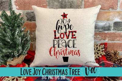 Joy Hope Love Peace Christmas SVG SVG V. Anderson Designs 