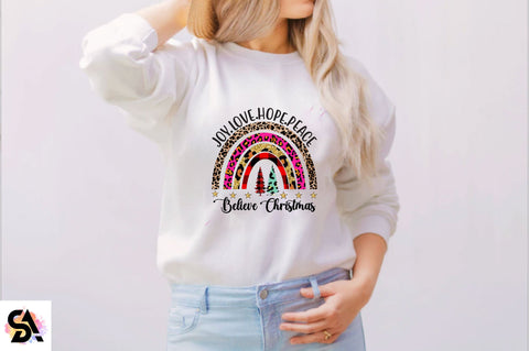 Joy Love Hope Peace Believe Christmas Sublimation SVGArt 