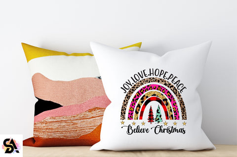 Joy Love Hope Peace Believe Christmas Sublimation SVGArt 