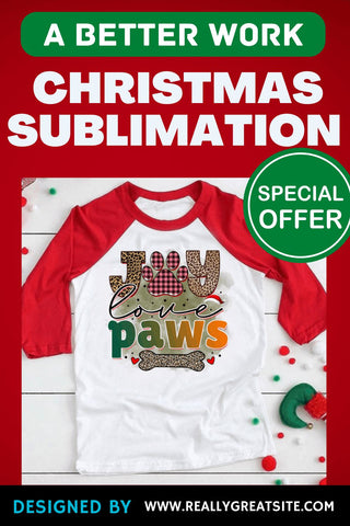 Joy love paws Sublimation PNG, Sublimation Christmas Dog Design Sublimation Regulrcrative 