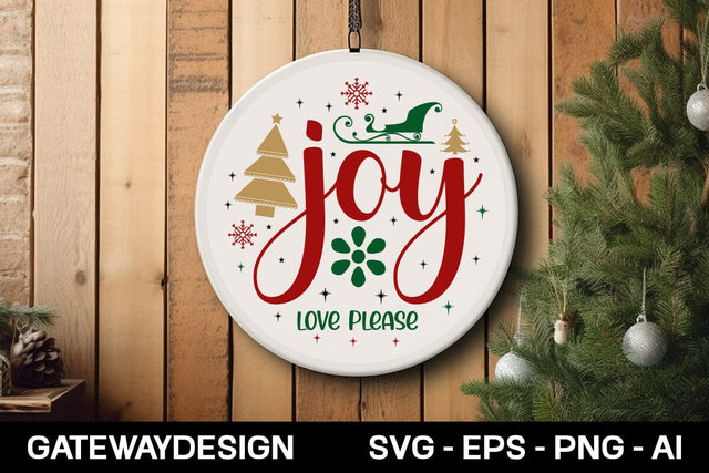 Joy Love Please Round Sign Design SVG designmaster24 