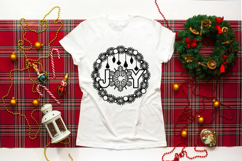 Joy SVG, Christmas SVG Vinyl Ornament, Christmas Tree Decoration. SVG Elinorka 