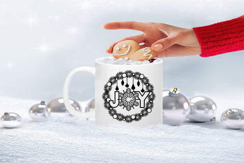 Joy SVG, Christmas SVG Vinyl Ornament, Christmas Tree Decoration. SVG Elinorka 