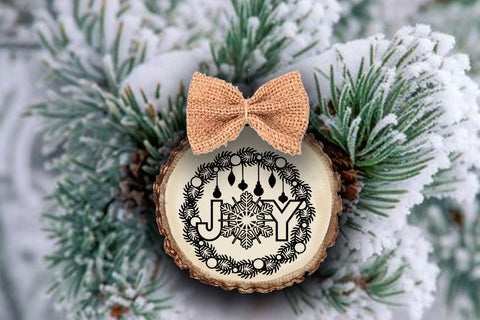 Joy SVG, Christmas SVG Vinyl Ornament, Christmas Tree Decoration. SVG Elinorka 