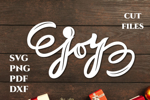 Joy svg Christmas word. Cut files SVG Angelina Semenova 