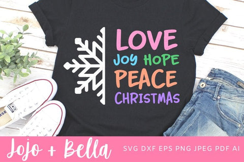 Joy SVG, Snowflake Svg, Christmas Shirt Svg, Christmas Quote SVG, Christmas Gift png, Christmas Sign DXF, Christmas Svgs, Christmas Shirt Svg SVG Jojo&Bella 