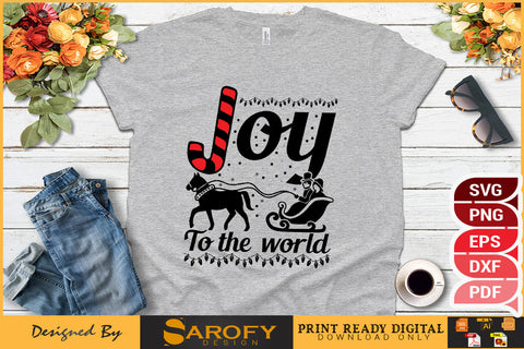 Joy to the world Christmas Funny Design SVG Cut File SVG Sarofydesign 