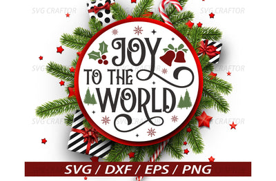 Joy to the world Christmas round sign, Christmas sign svg, welcome sign, home sign, Christmas door sign, svg design, x-mas svg round sign SVG MD mominul islam 
