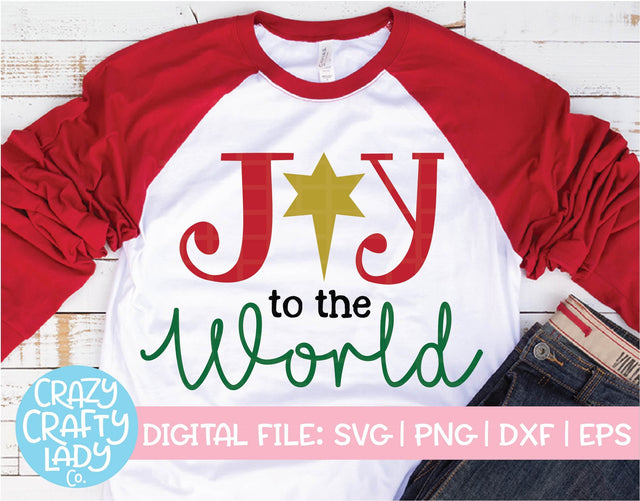 Joy to the World | Christmas SVG Cut File SVG Crazy Crafty Lady Co. 