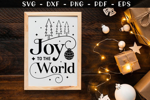 Joy to the World - Farmhouse Christmas Sign SVG SVG CraftLabSVG 
