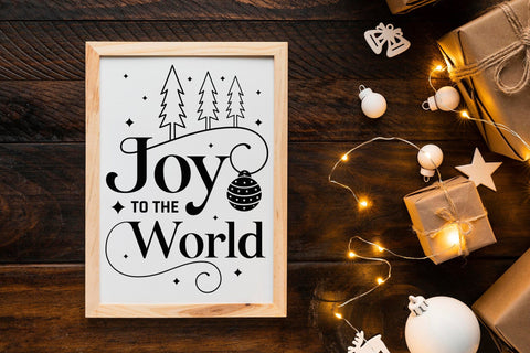 Joy to the World - Farmhouse Christmas Sign SVG SVG CraftLabSVG 