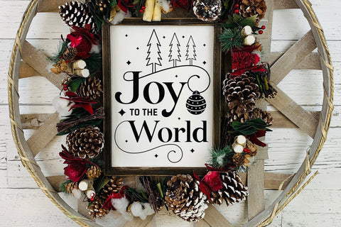 Joy to the World - Farmhouse Christmas Sign SVG SVG CraftLabSVG 