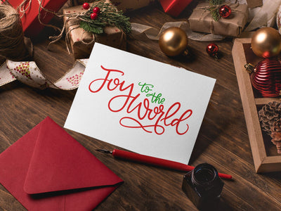 Joy to the World Hand Lettered SVG Cut File | Files for Cricut | Files for Silhouette | Christmas Designs for Cricut and Silhouette SVG Maple & Olive Designs 