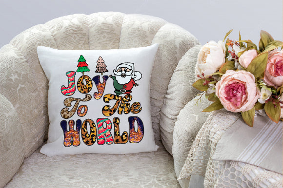 Joy to the World Retro Christmas Sublimation Creativeart88 