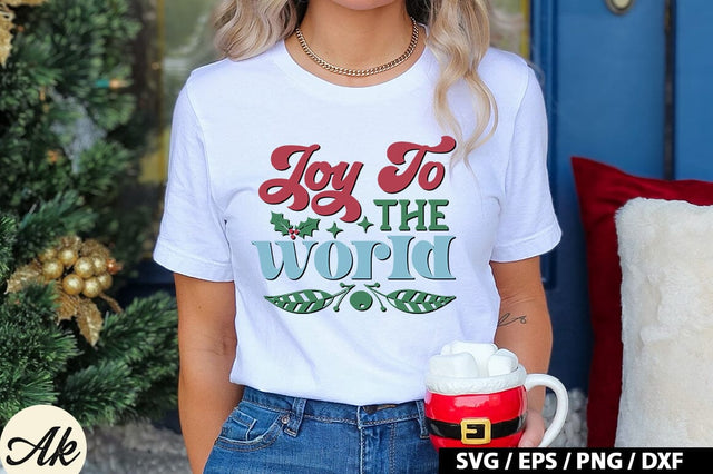Joy to the world Retro SVG SVG akazaddesign 