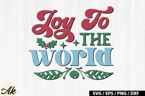 Joy to the world Retro SVG SVG akazaddesign 