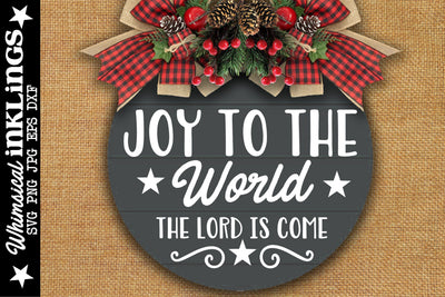 Joy To The World-Round Christmas SVG SVG Whimsical Inklings 