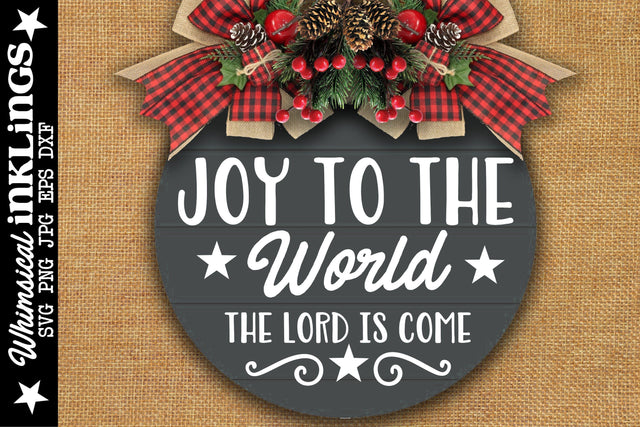 Joy To The World-Round Christmas SVG SVG Whimsical Inklings 