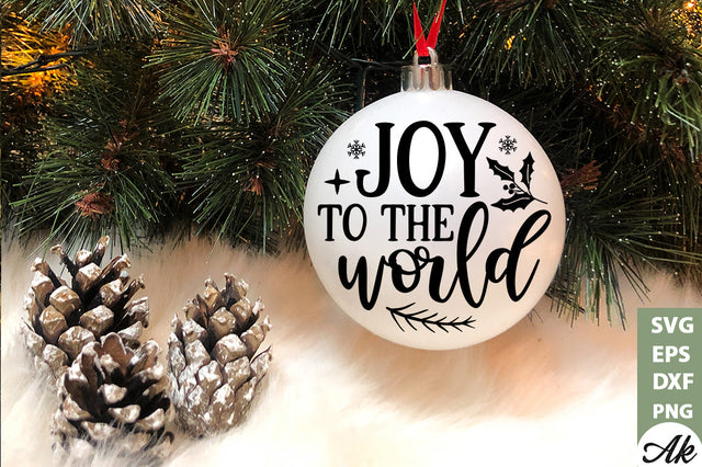 Joy to the world Round Snig SVG akazaddesign 