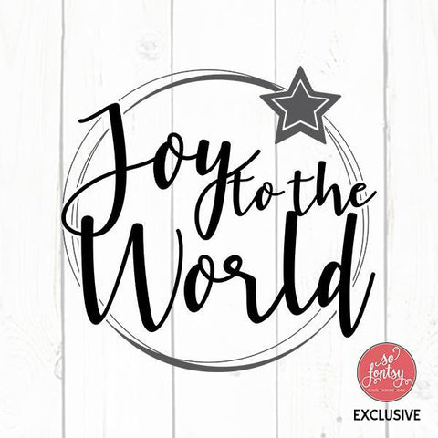 Joy to the World Star Frame SVG So Fontsy Design Shop 
