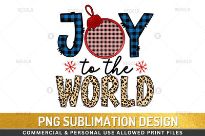 Joy to the World Sublimation Design Sublimation Regulrcrative 