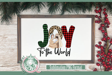 Joy To The World Sublimation Sublimation QueenBrat Digital Designs 