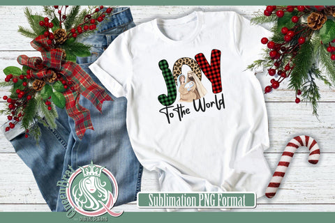 Joy To The World Sublimation Sublimation QueenBrat Digital Designs 