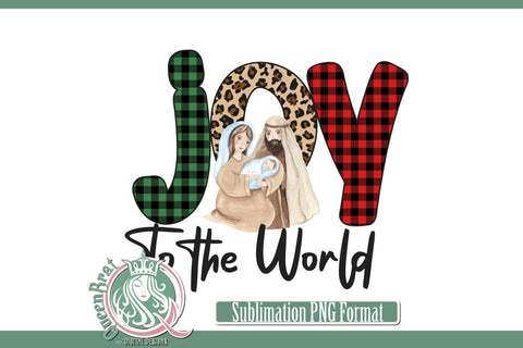 Joy To The World Sublimation Sublimation QueenBrat Digital Designs 