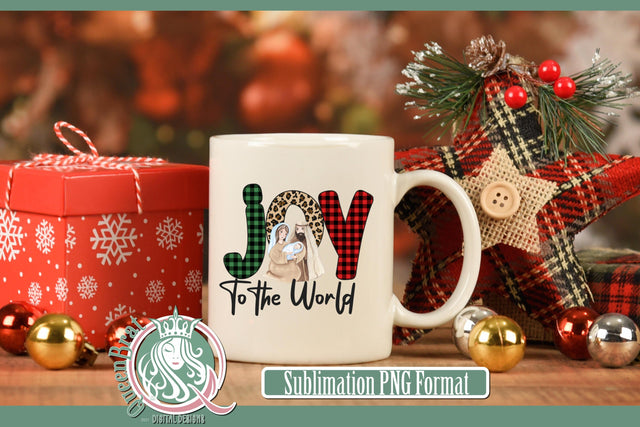 Joy To The World Sublimation Sublimation QueenBrat Digital Designs 